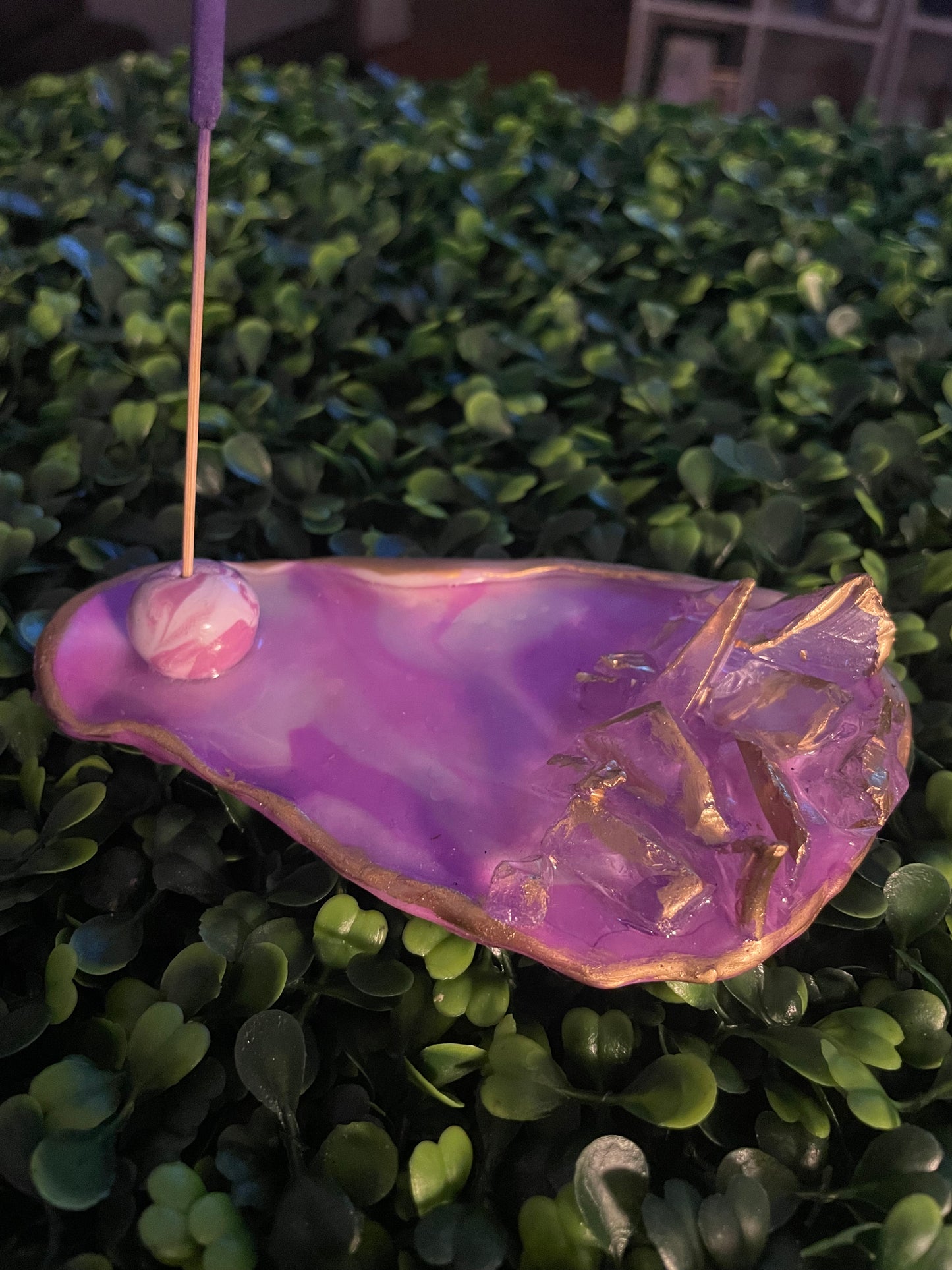 Large amethyst style incense holder
