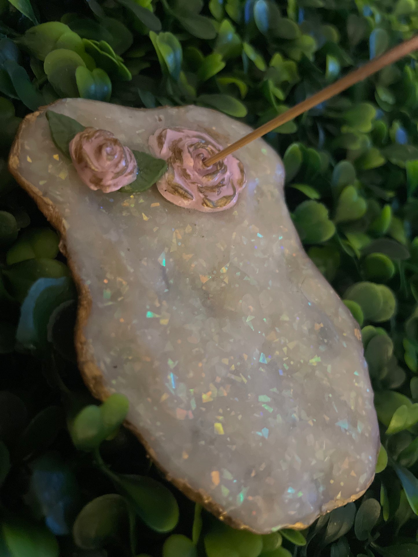 Opal incense holder