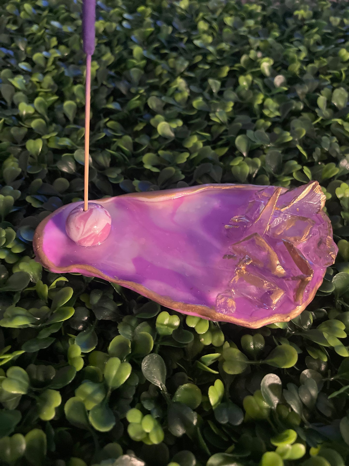 Large amethyst style incense holder