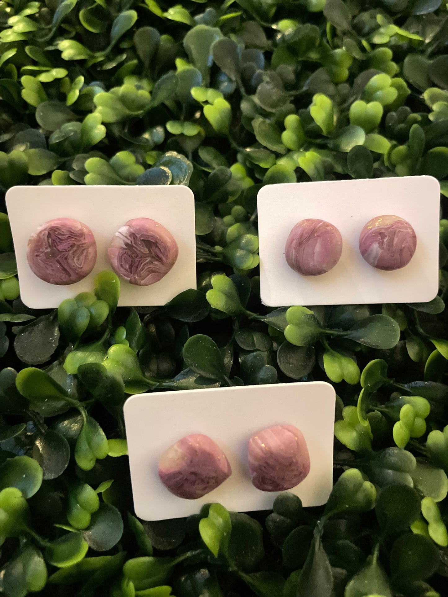 Small amethyst style studs