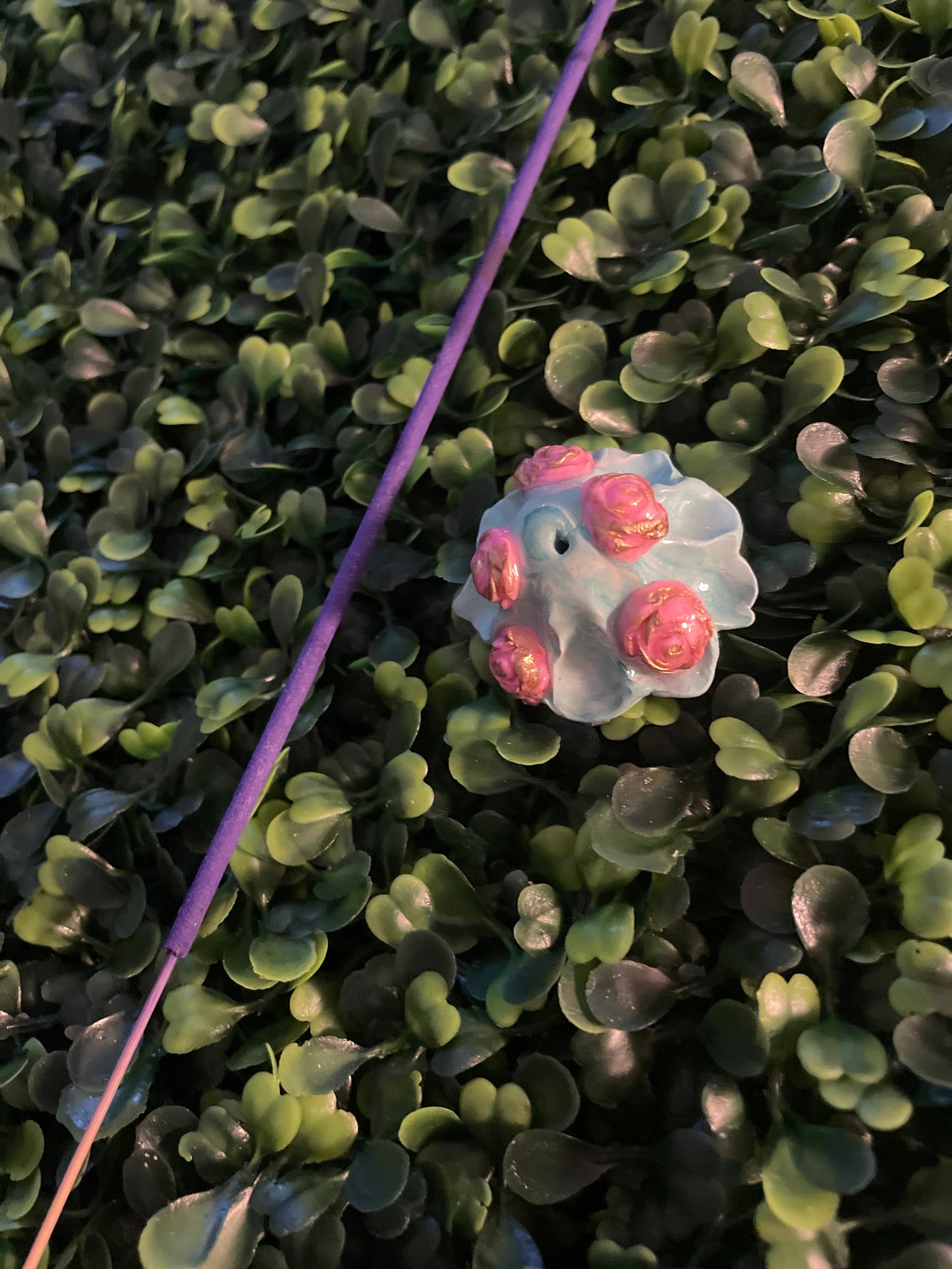 Floral small incense holder
