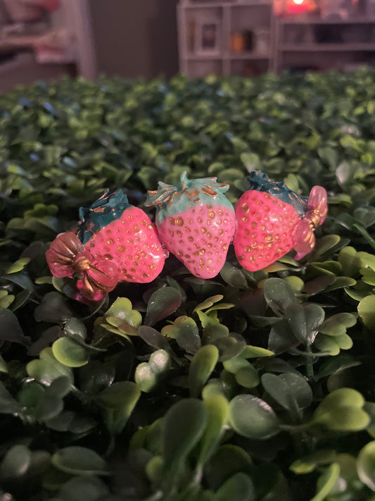 Strawberry hair barrette