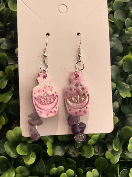 Amethyst apothecary earrings