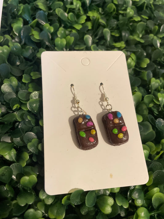 Galaxy brownie earrings