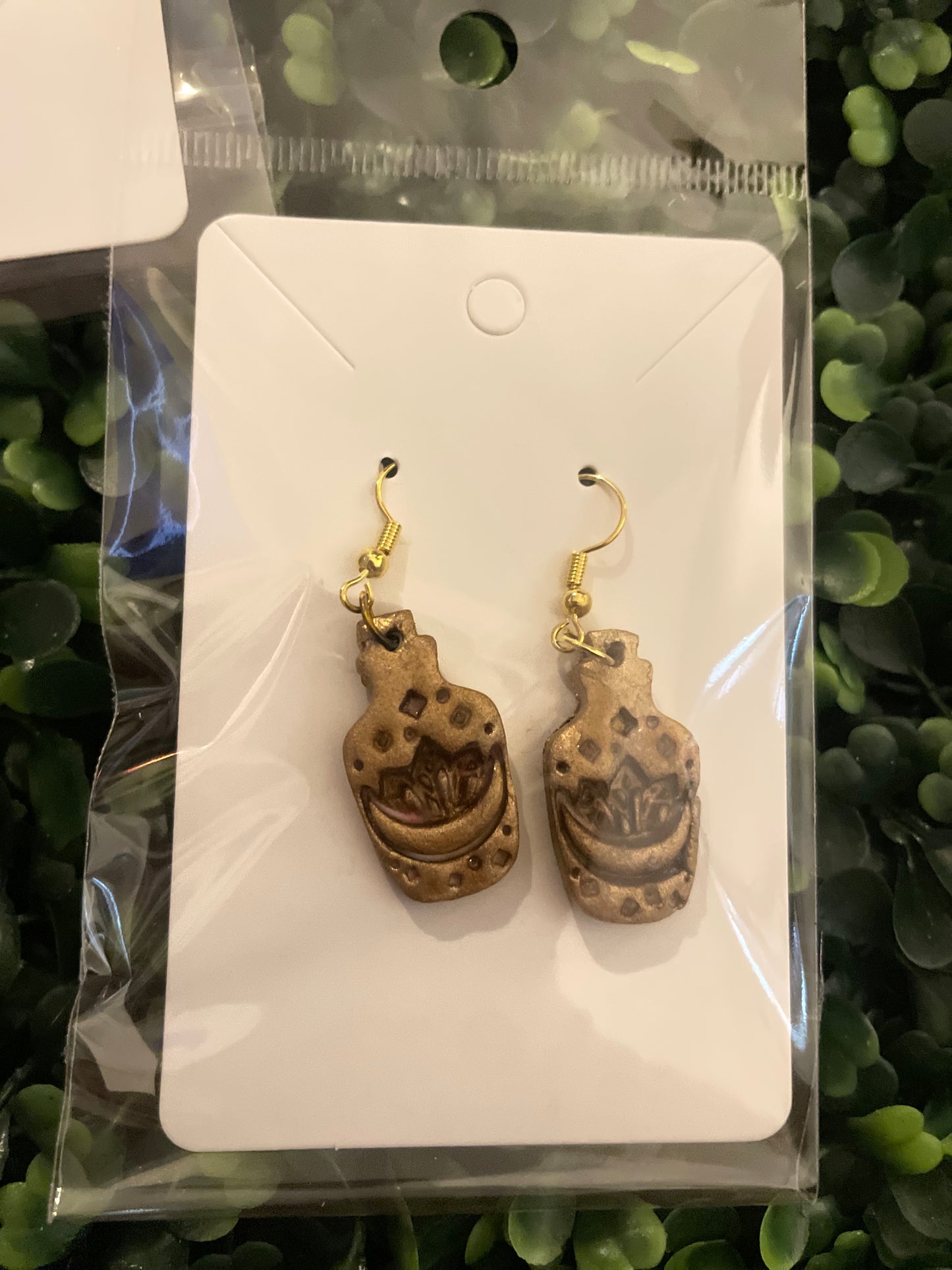 Bronze apothecary earring set