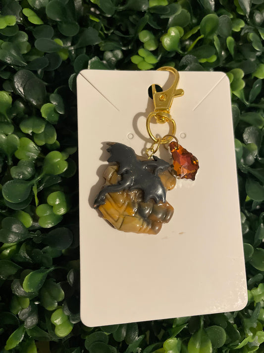 Dragon books keychain