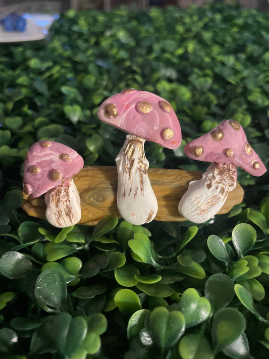 Mushroom hair barrette