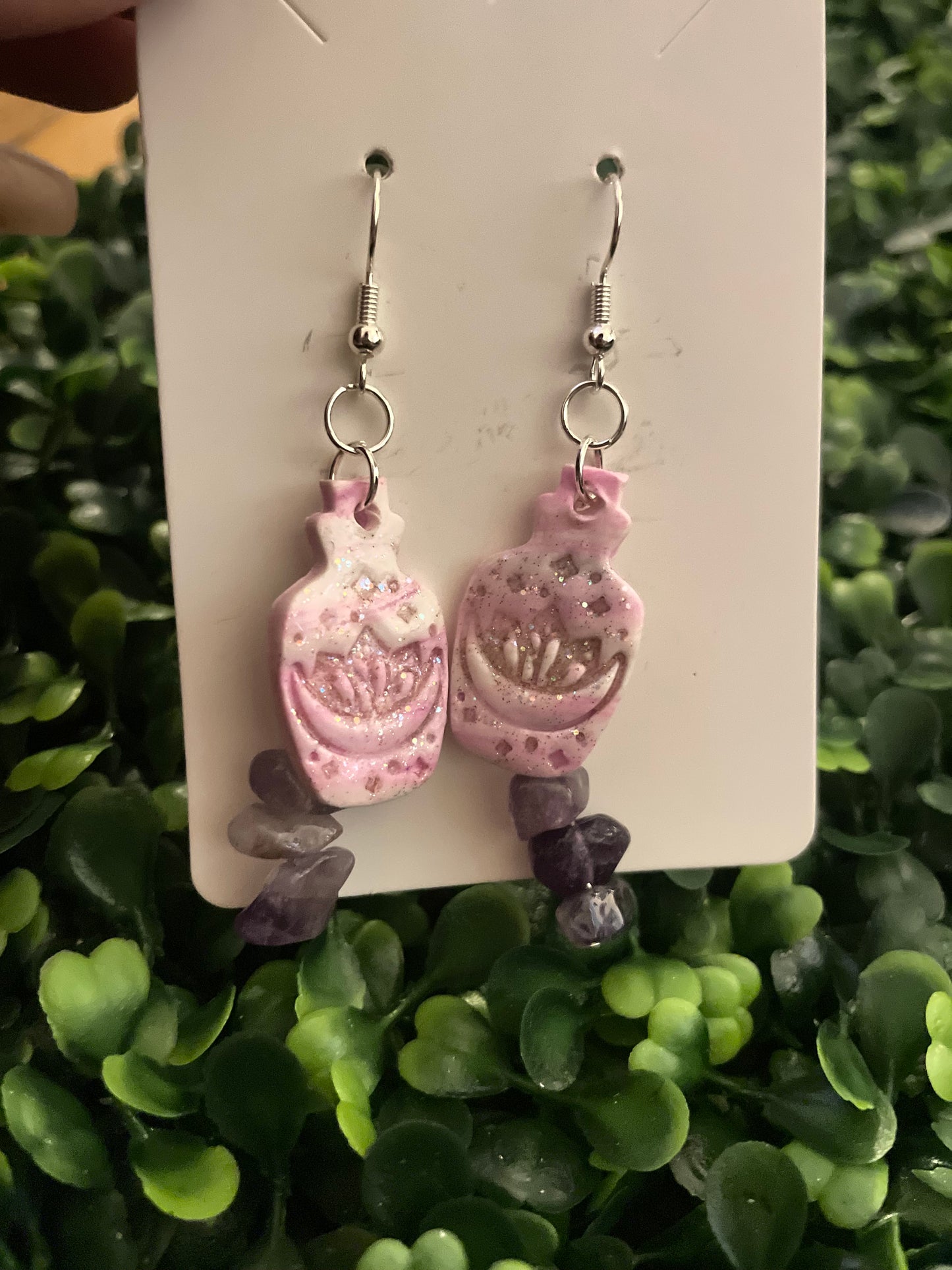Amethyst apothecary earrings