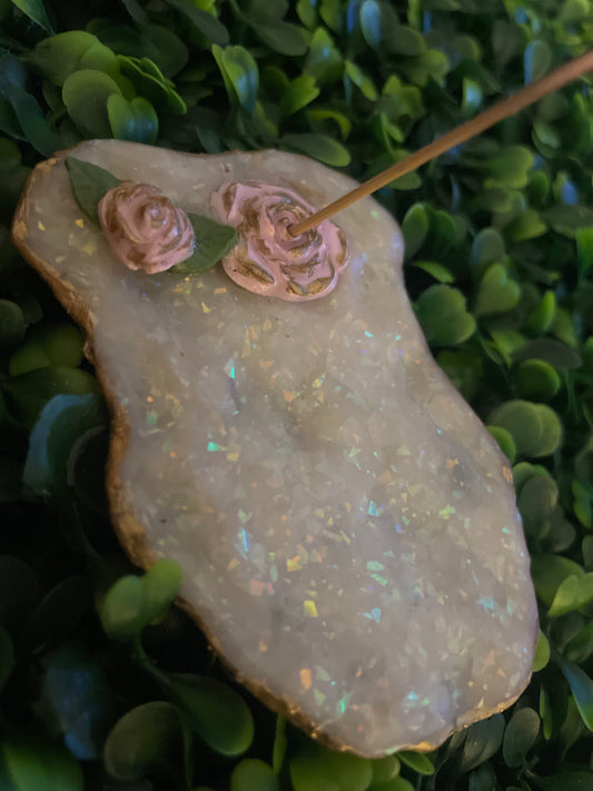 Opal incense holder