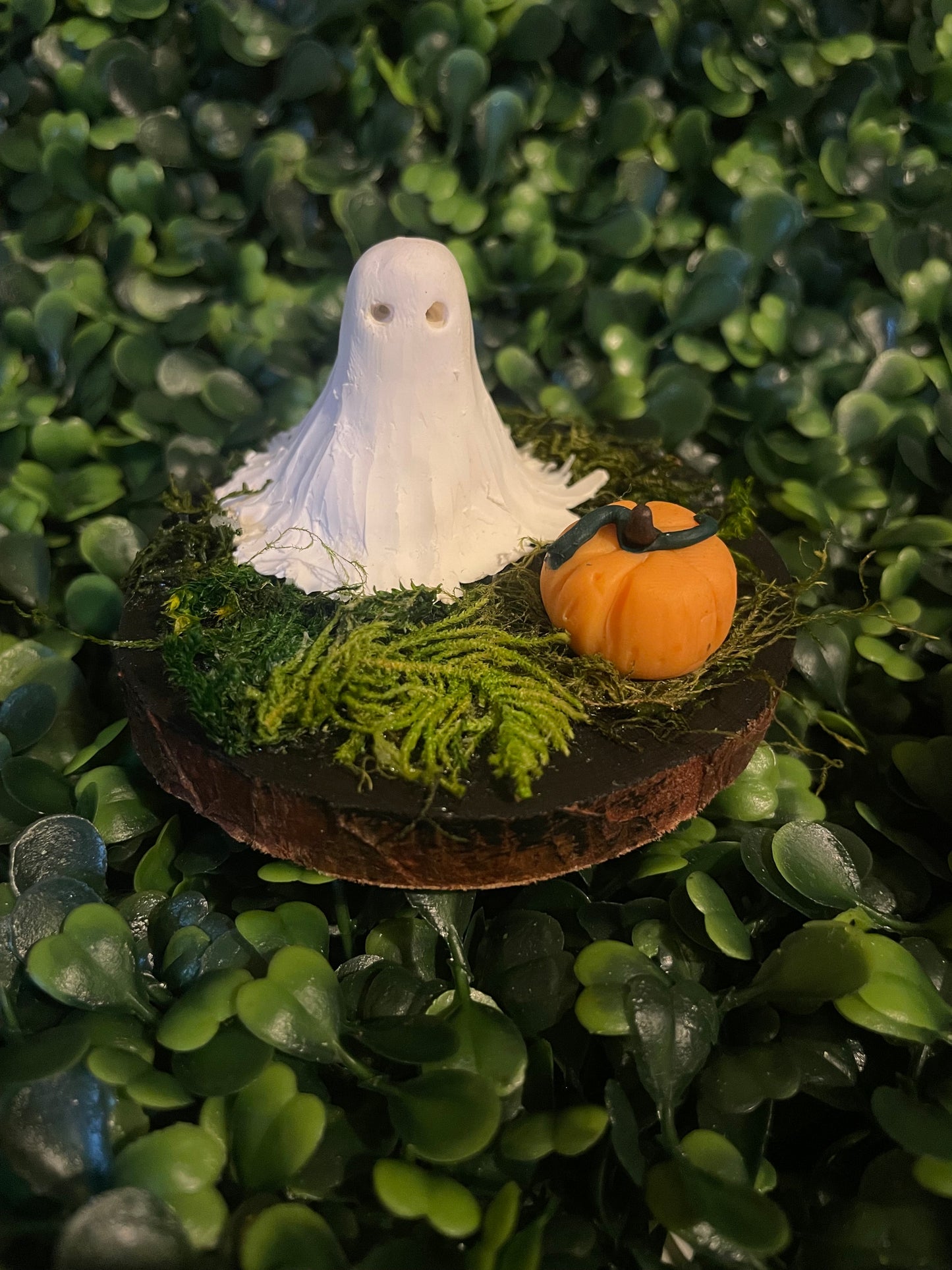 Mini garden pumpkin ghost
