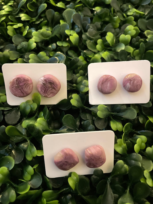Small amethyst style studs