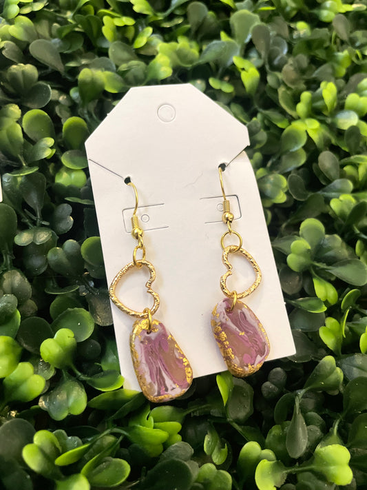 Amethyst style heart dangle