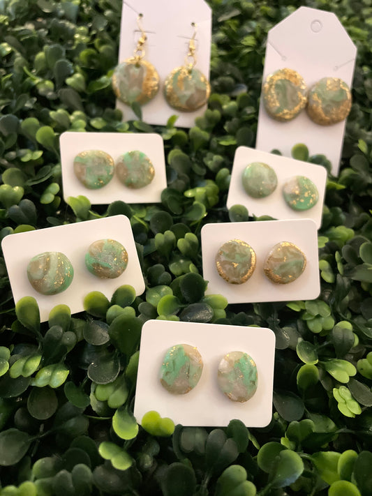 Jade style earrings