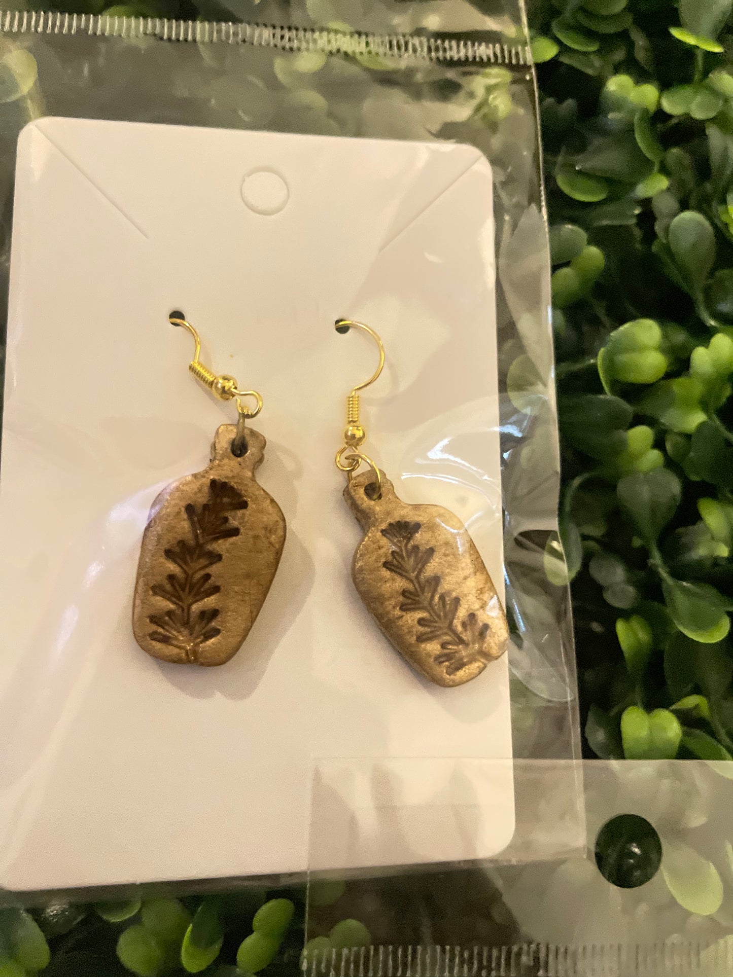 Bronze apothecary earring set