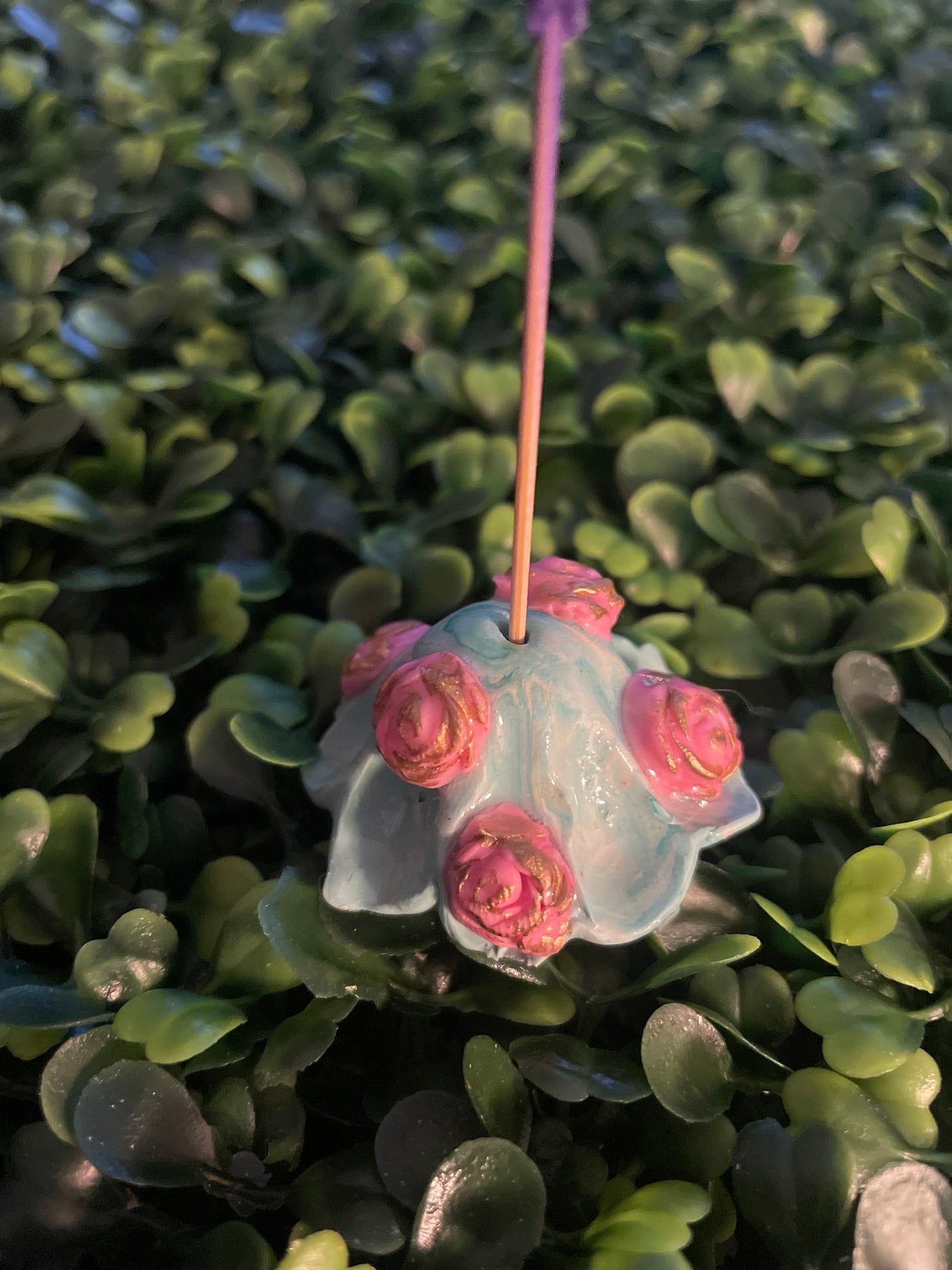 Floral small incense holder