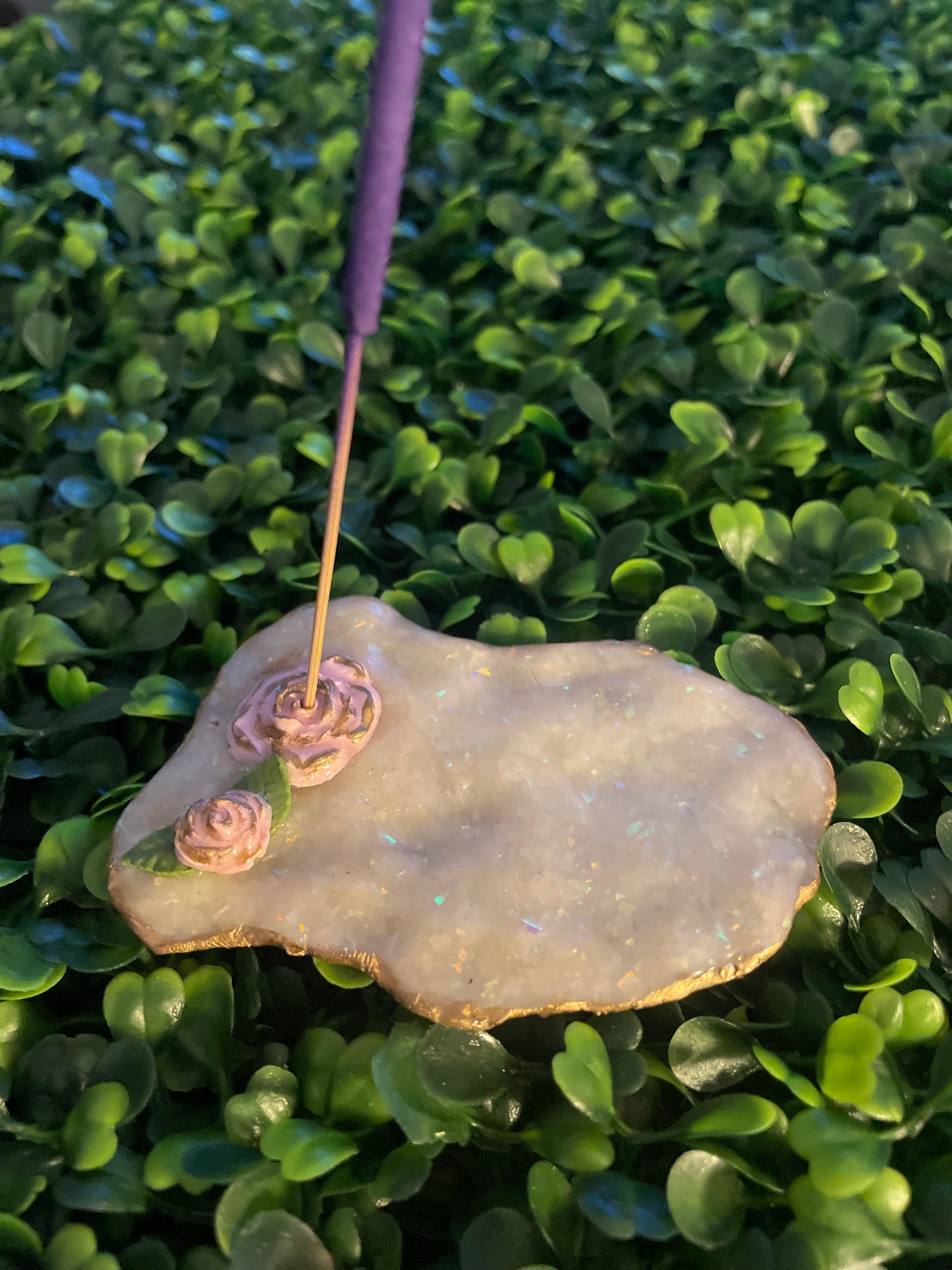 Opal incense holder