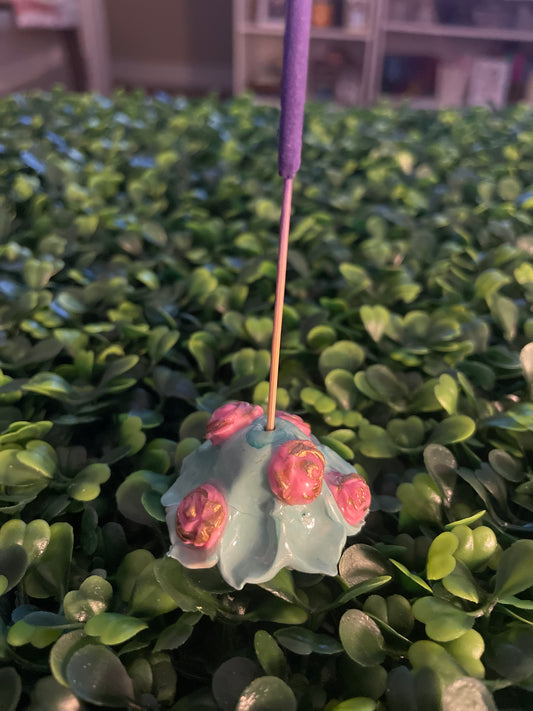 Floral small incense holder