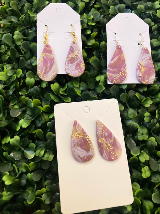 Teardrop amethyst style earrings