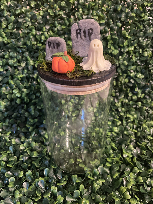 Graveyard Glass Jar