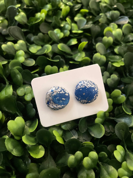 Blue silver stud