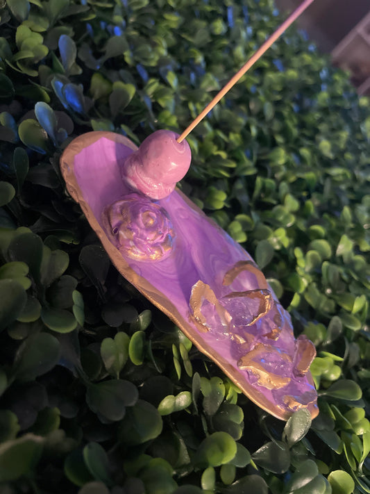 Medium amethyst incense holder